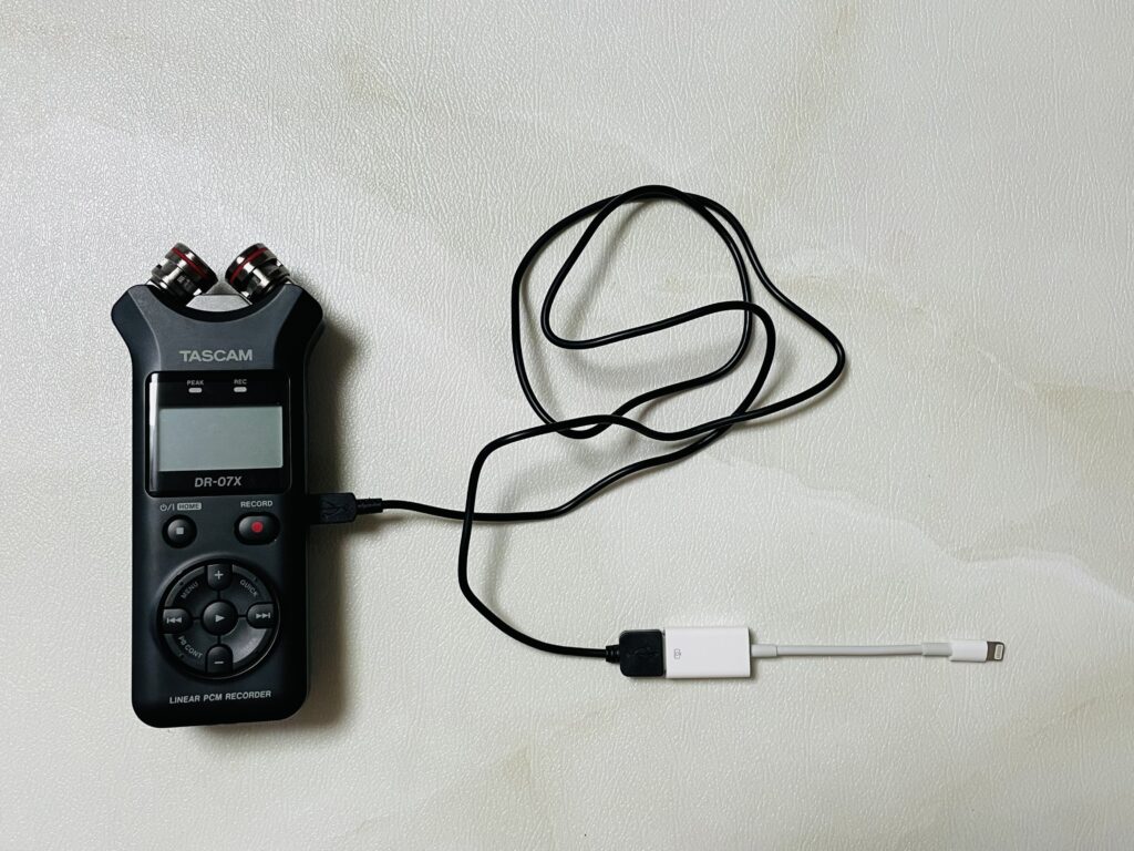 MP3録音対応有TASCAM DR-07X （SDカード・ウィンドスクリーン・充電コード付き)
